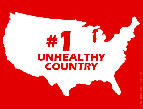 USA, most unhealthy country.